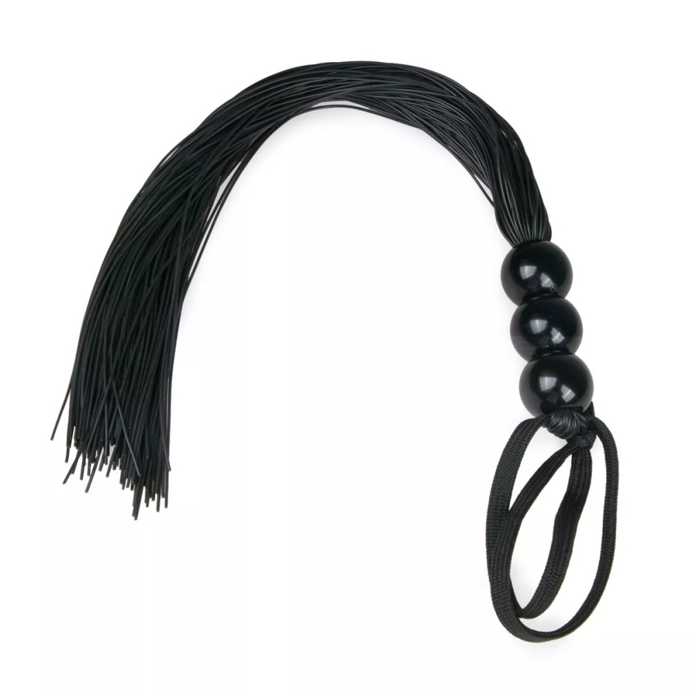 Плетка силиконовая Black Silicone Whip, 32 см, фото №0 — секс шоп Украина, NO TABOO