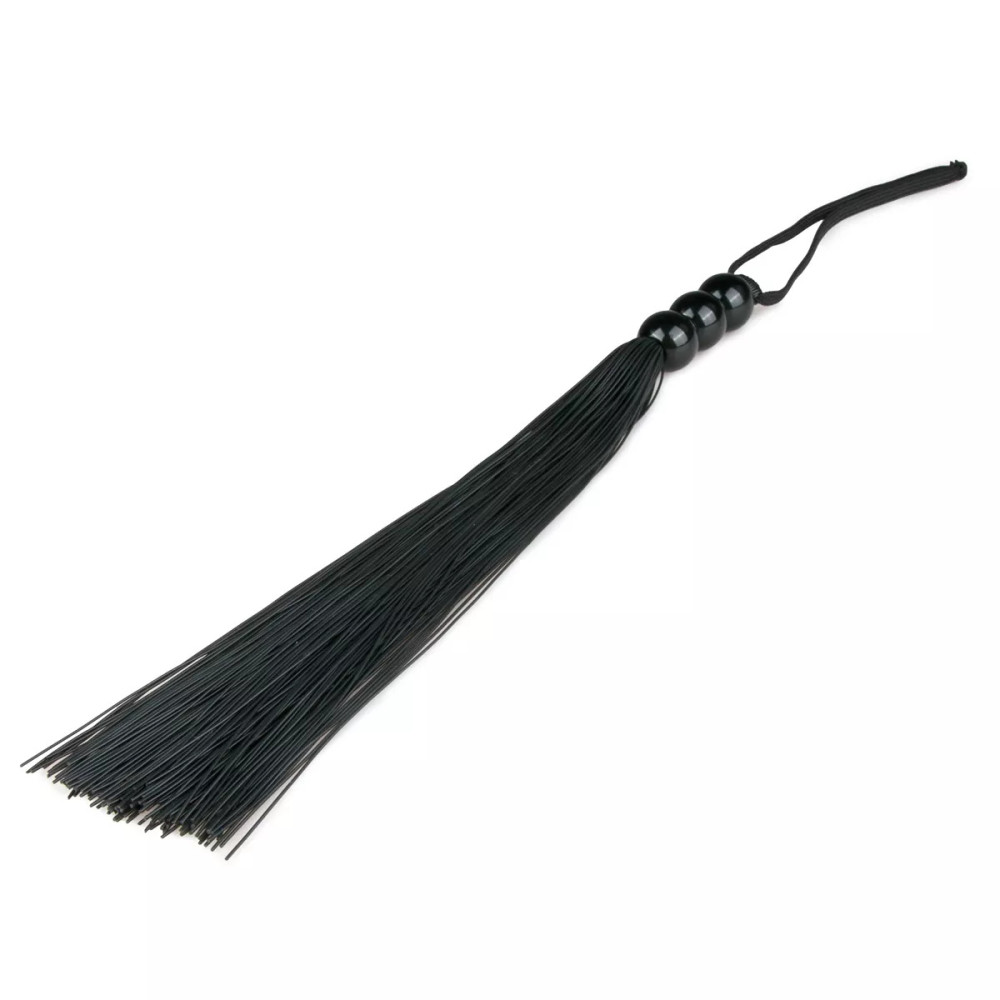 Плетка силиконовая Black Silicone Whip, 32 см, фото №3 — секс шоп Украина, NO TABOO