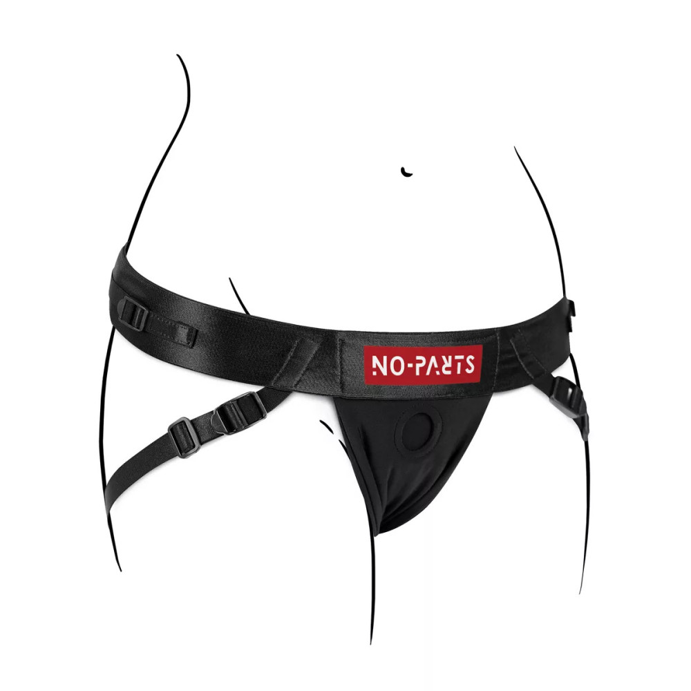 Трусики для страпона No-Parts - Jordan Adjustable, черные фото №3 — секс игрушки: Украина, NO TABOO