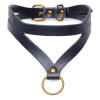 Ошейник бондажный Master Series Bondage Baddie Collar With O-ring, черный, фото №4 — секс шоп Украина, NO TABOO