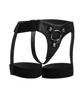 Трусики для страпона с подвязками на ноги Bardot Garter Belt Style Strap On - No Taboo