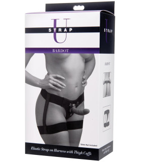 Трусики для страпона с подвязками на ноги Bardot Garter Belt Style Strap On - No Taboo