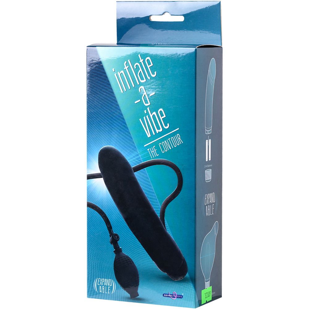 Вибратор надувной Inflate a Vibe the Contour, черный, 19 см фото №2 — секс игрушки: Украина, NO TABOO
