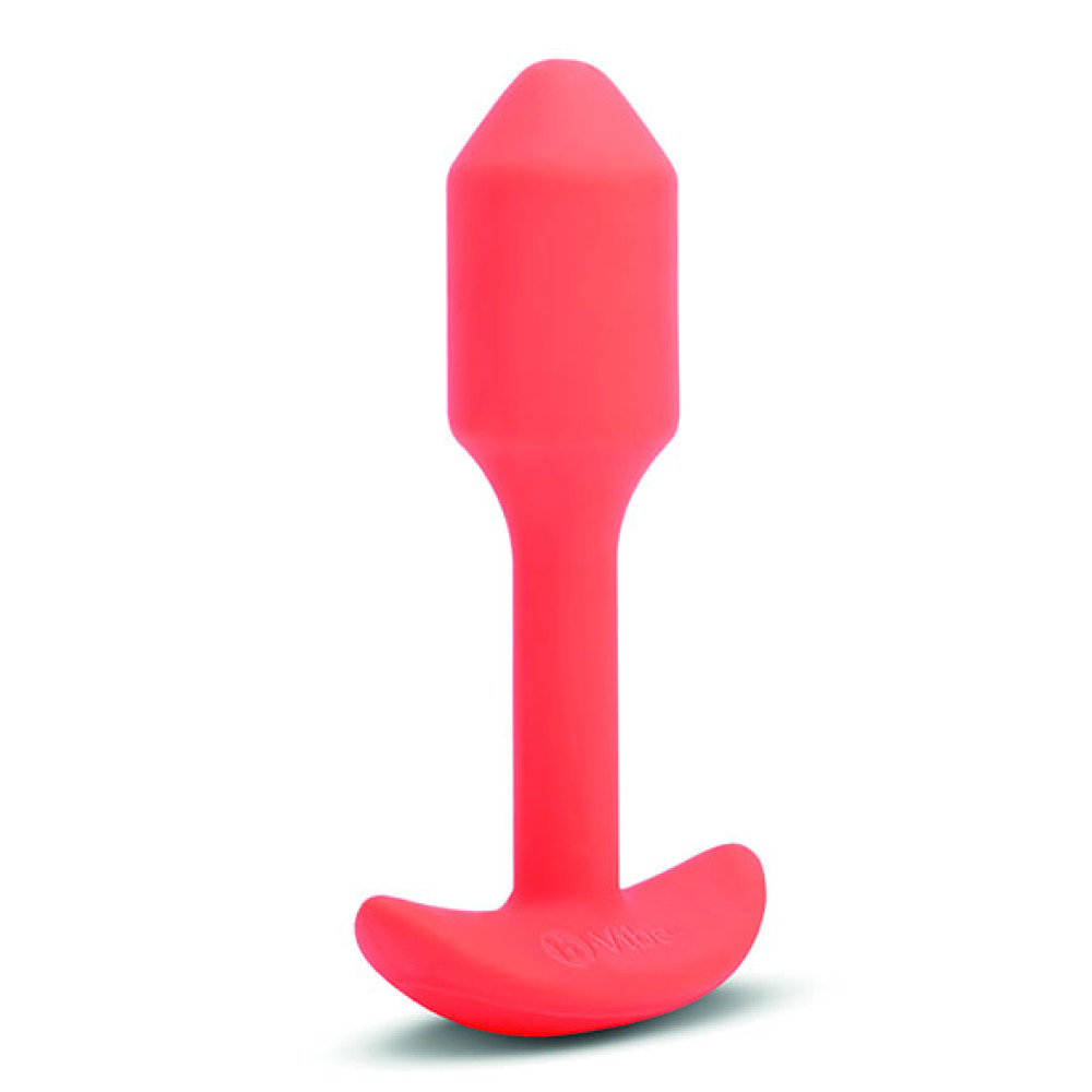 Анальна пробка с вибрацией размер S B-Vibe Vibrating Snug Plug 1, оранжевая фото №3 — секс игрушки: Украина, NO TABOO