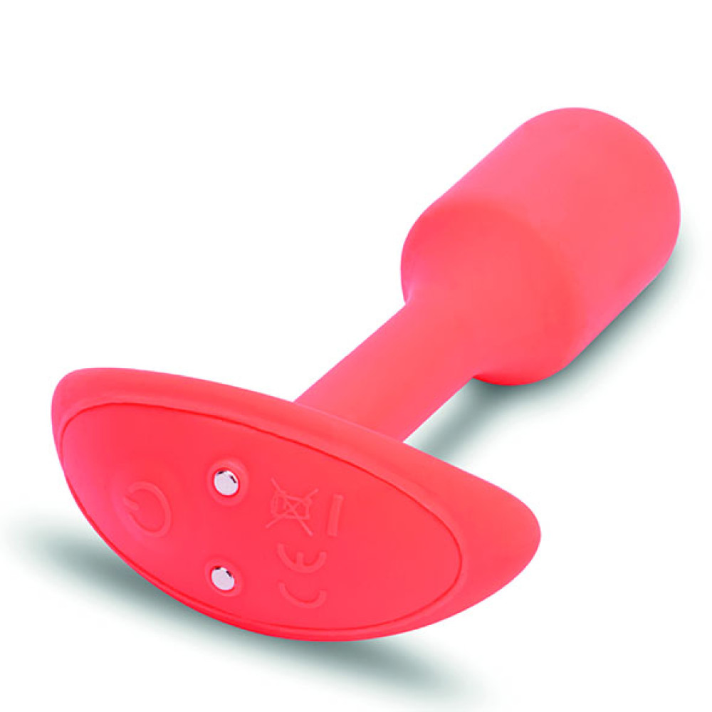 Анальна пробка с вибрацией размер S B-Vibe Vibrating Snug Plug 1, оранжевая фото №4 — секс игрушки: Украина, NO TABOO