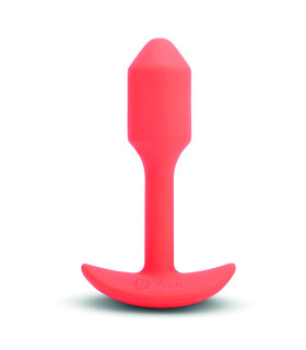 Анальна пробка с вибрацией размер S B-Vibe Vibrating Snug Plug 1, оранжевая - No Taboo