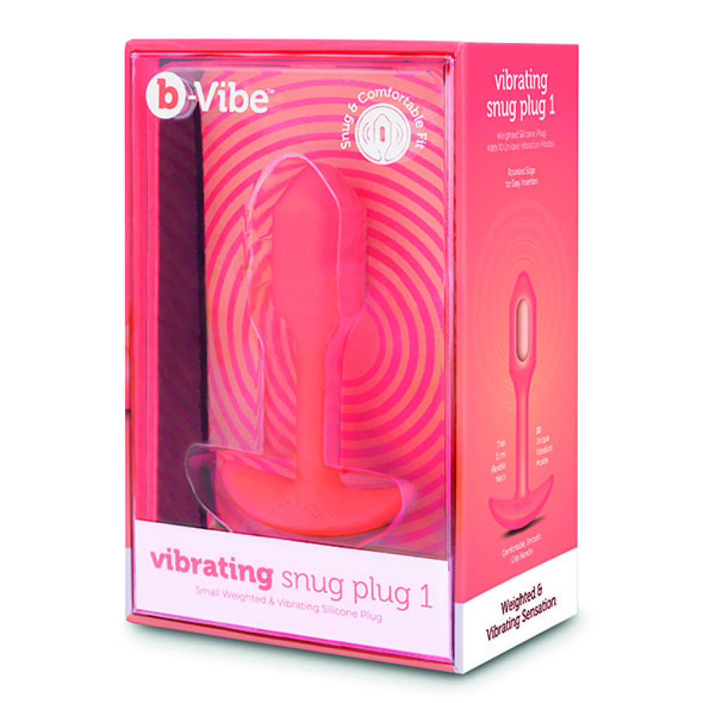 Анальна пробка с вибрацией размер S B-Vibe Vibrating Snug Plug 1, оранжевая фото №2 — секс игрушки: Украина, NO TABOO