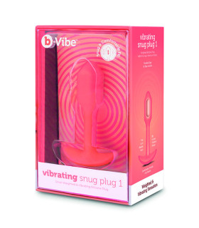 Анальна пробка с вибрацией размер S B-Vibe Vibrating Snug Plug 1, оранжевая - No Taboo