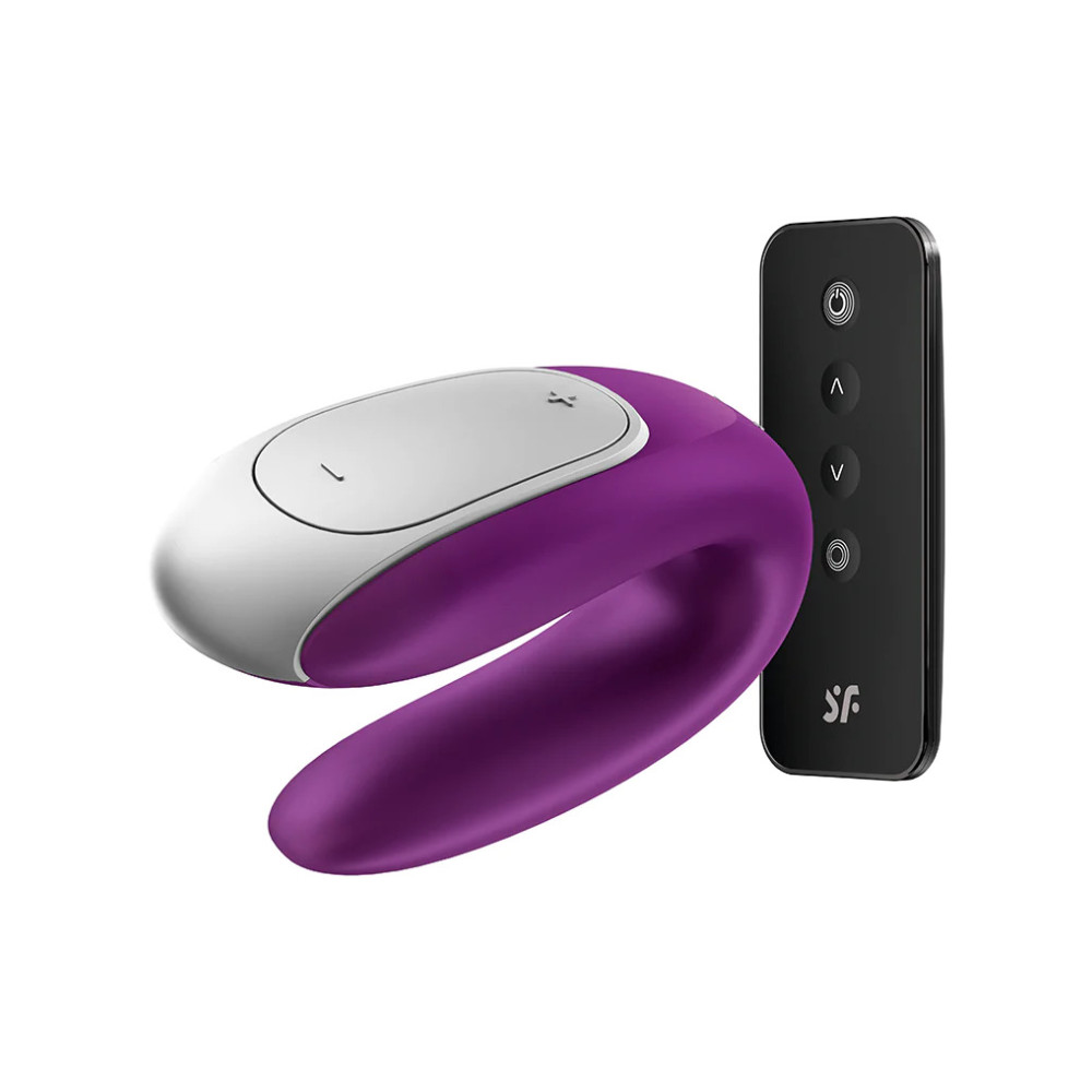 Вибратор для пар Satisfyer Double Fun с пультом и приложением, фиолетовый, 9.4 х 4.2 см фото №0 — секс игрушки: Украина, NO TABOO