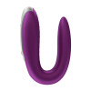 Вибратор для пар Satisfyer Double Fun с пультом и приложением, фиолетовый, 9.4 х 4.2 см фото №5 — секс игрушки: Украина, NO TABOO