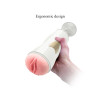 Мастурбатор в колбе двухсторонний с вибро и звуком FOXSHOW, на присоске, белый фото №4 — секс игрушки: Украина, NO TABOO