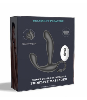 Массажер простаты с вибро Finger Wiggle Prostate Massager, черный - No Taboo