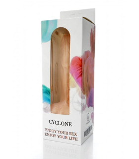 Вибратор реалистичный с мошонкой киберкожа CYCLONE, 19.5 см х 3.7 см - No Taboo