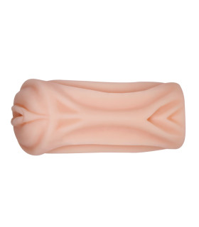 Мастурбатор-вagina Crazy Bull Jane, из кибер-кожи, бежевый, 13.5 х 6 см - No Taboo