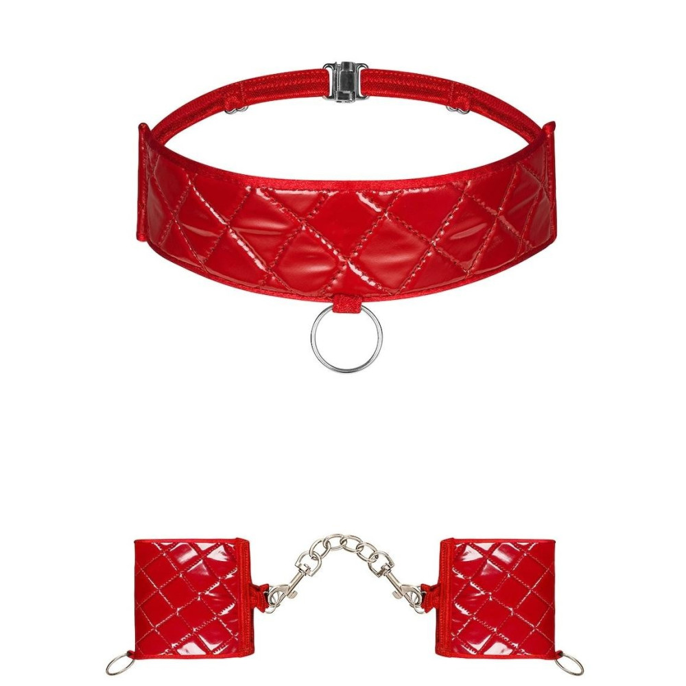 Набор из ошейника и наручников Hunteria cuff & chocker O/S, фото №0 — секс шоп Украина, NO TABOO