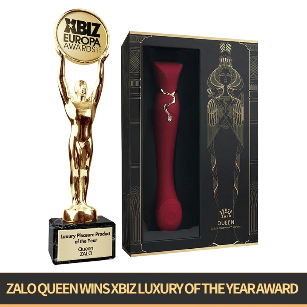 Вибратор с насадкой Zalo Queen Set с волновой стимуляцией, для клитора и точки G, бордо фото №2 — секс игрушки: Украина, NO TABOO