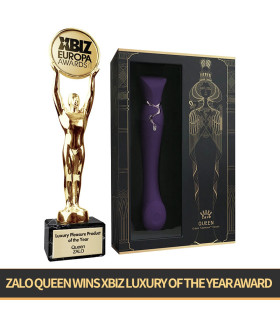 Вібратор з насадкою Zalo Queen Set з хвильовою стимуляцією, для клітора та точки G, фіолетовий - No Taboo