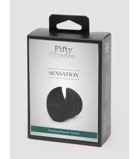 Мастурбатор Fifty Shades of Grey с вибрацией, черный, 6.7 х 2.7 см - No Taboo