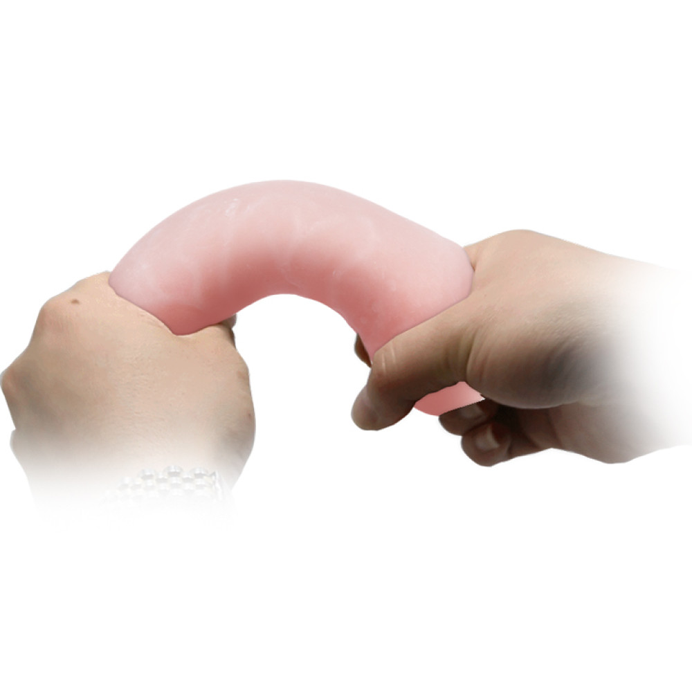 Фаллоимитатор с хребтом BAILE Sextoy гибкий, бежевый, 16 х 3.3 см фото №6 — секс игрушки: Украина, NO TABOO