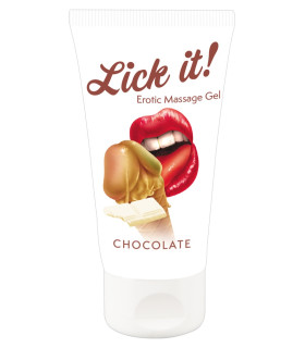 Массажный гель-лубрикант Lick It! со вкусом шоколада, 50 мл - No Taboo