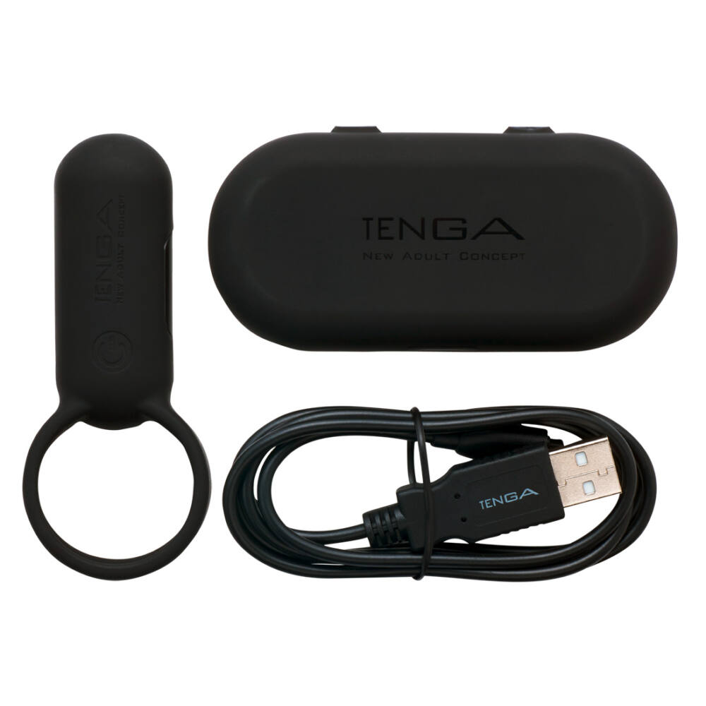 Эрекционное кольцо для члена Tenga SVR с вибрацией, черное, 1.6 × 3.8 × 9 см фото №8 — секс игрушки: Украина, NO TABOO