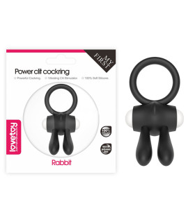 Эрекционное вибро кольцо на пенис Lovetoy Power Clit Cockring, черное - No Taboo