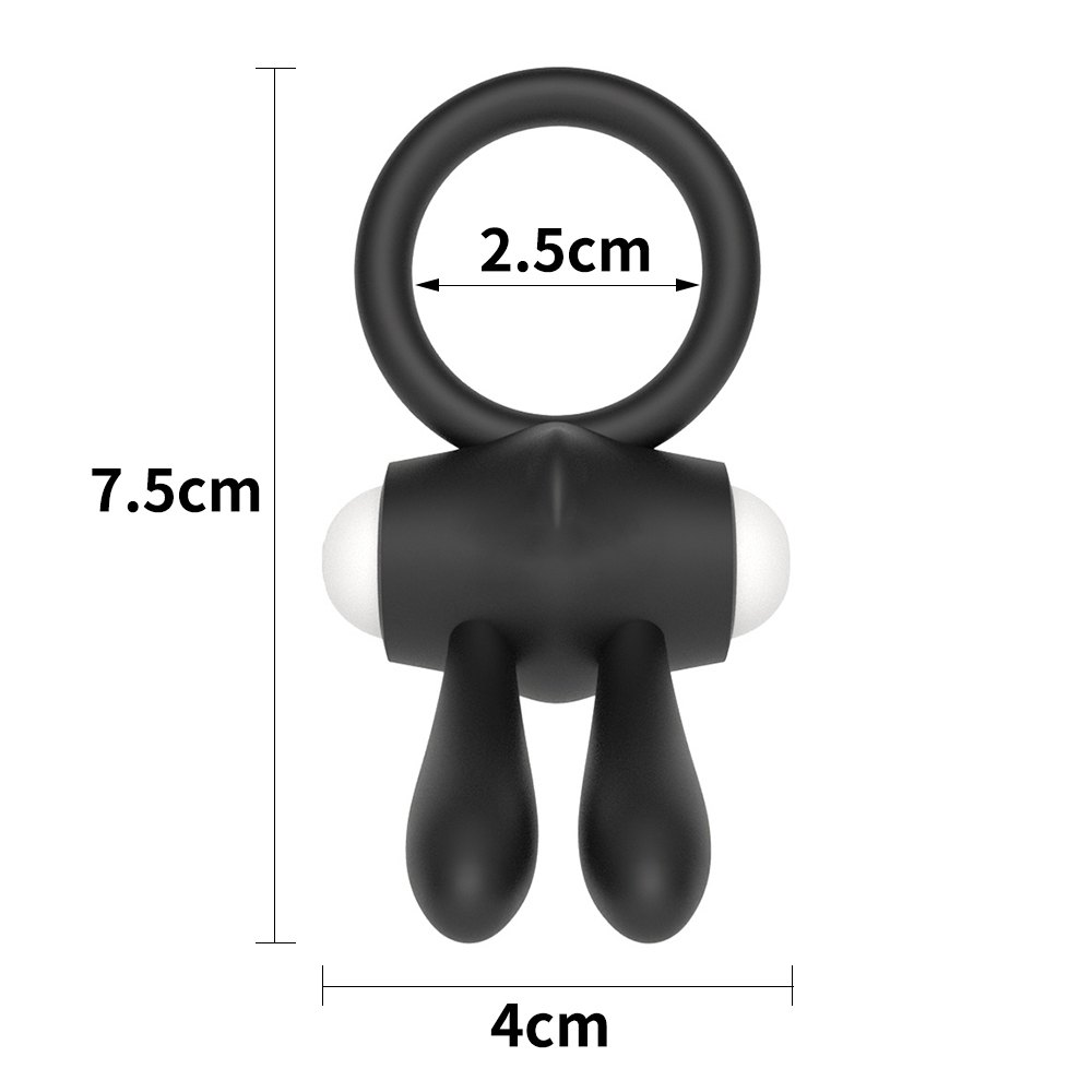 Эрекционное вибро кольцо на пенис Lovetoy Power Clit Cockring, черное фото №3 — секс игрушки: Украина, NO TABOO