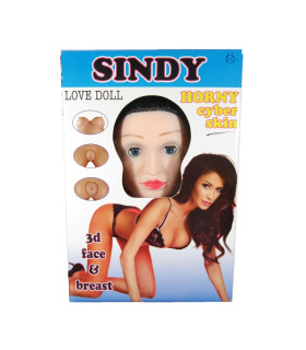Надувная кукла SINDY 3D с вставкой из киберкожи и вибростимуляцией - No Taboo