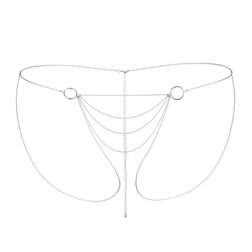 Украшение цепочка-трусики Bijoux Indiscrets Magnifique Bikini Chain, серебристая, фото №4 — секс шоп Украина, NO TABOO