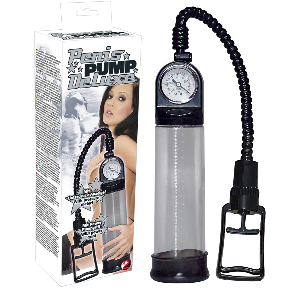 Вакуумная помпа с манометром Penis Pump Deluxe, пластик фото №0 — секс игрушки: Украина, NO TABOO
