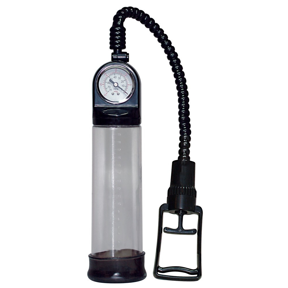 Вакуумная помпа с манометром Penis Pump Deluxe, пластик фото №2 — секс игрушки: Украина, NO TABOO