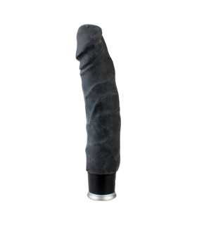 Вибратор большой из киберкожи Nature Skin Big Vibe, черный, 23 см - No Taboo