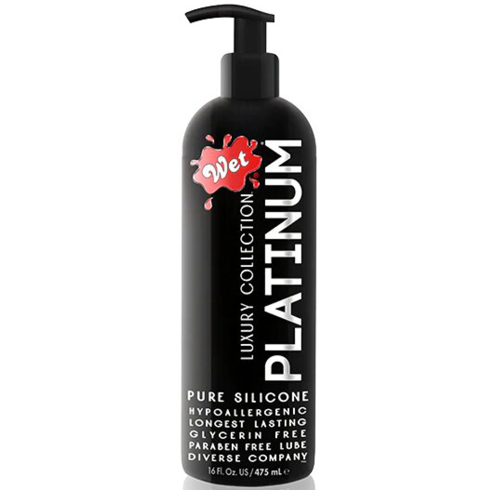 Лубрикант Wet Platinum Premium 475 мл, на силиконовой основе, фото №0 — секс шоп Украина, NO TABOO