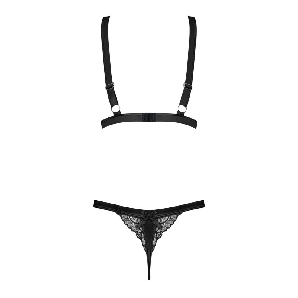 Комплект белья эротический Obsessive Eloissa, черный, S/M, фото №4 — секс шоп Украина, NO TABOO