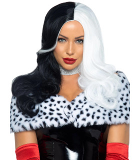 Парик черно-белый Leg Avenue Cruella, размер O/S, длина 64 см - No Taboo