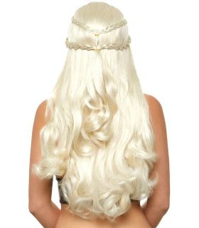 Парик белый длинный Leg Avenue Dragon Queen Wig (Дейнерис), размер O/S, длина 81 см - No Taboo