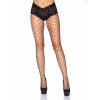 Колготки в крупную сетку с кружевными шортиками Leg Avenue Fencenet Diamond Pantyhose, размер O/S, фото №1 — секс шоп Украина, NO TABOO