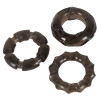 Набор из 3-х эрекционных колец Stretchy Cock Rings, дымчато-черные фото №2 — секс игрушки: Украина, NO TABOO