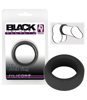 Эрекционное кольцо Black Velvets Cock Ring, 3.8 см, силикон, черное - No Taboo