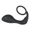 Эрекционное кольцо с анальной пробкой Black Velvets Ring & Plug, черное фото №6 — секс игрушки: Украина, NO TABOO