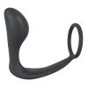 Эрекционное кольцо с анальной пробкой Black Velvets Ring & Plug, черное фото №2 — секс игрушки: Украина, NO TABOO