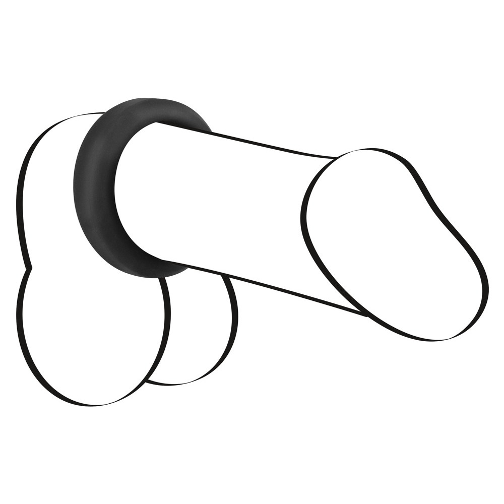 Эрекционное кольцо Black Velvets Cock Ring, 3.8 см, силикон, черное фото №3 — секс игрушки: Украина, NO TABOO