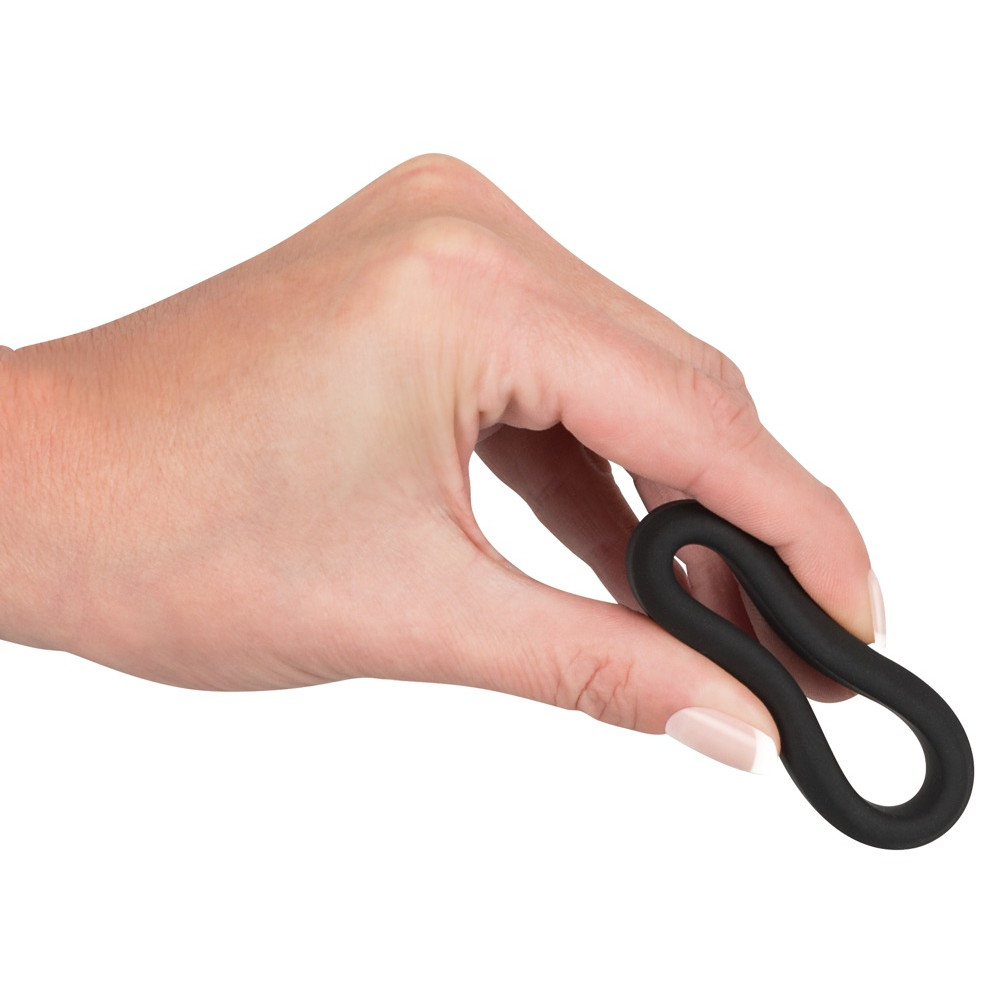 Эрекционное кольцо Black Velvets Cock Ring, 3.8 см, силикон, черное фото №5 — секс игрушки: Украина, NO TABOO