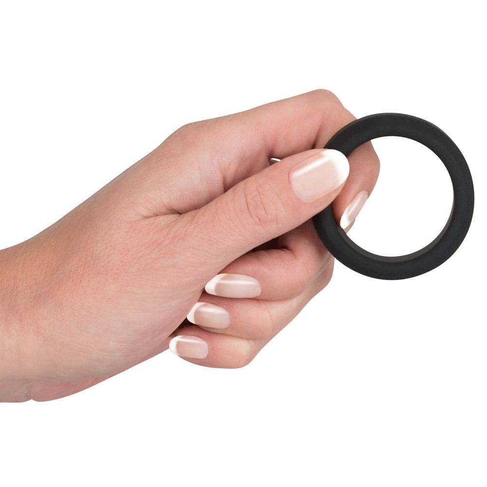 Эрекционное кольцо Black Velvets Cock Ring, 3.8 см, силикон, черное фото №6 — секс игрушки: Украина, NO TABOO