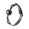 Кляп с пластиковым шариком 4,7 см диаметр BLAZE LUXURY BALL GAG CROCO BLACK	, фото №5 — секс шоп Украина, NO TABOO