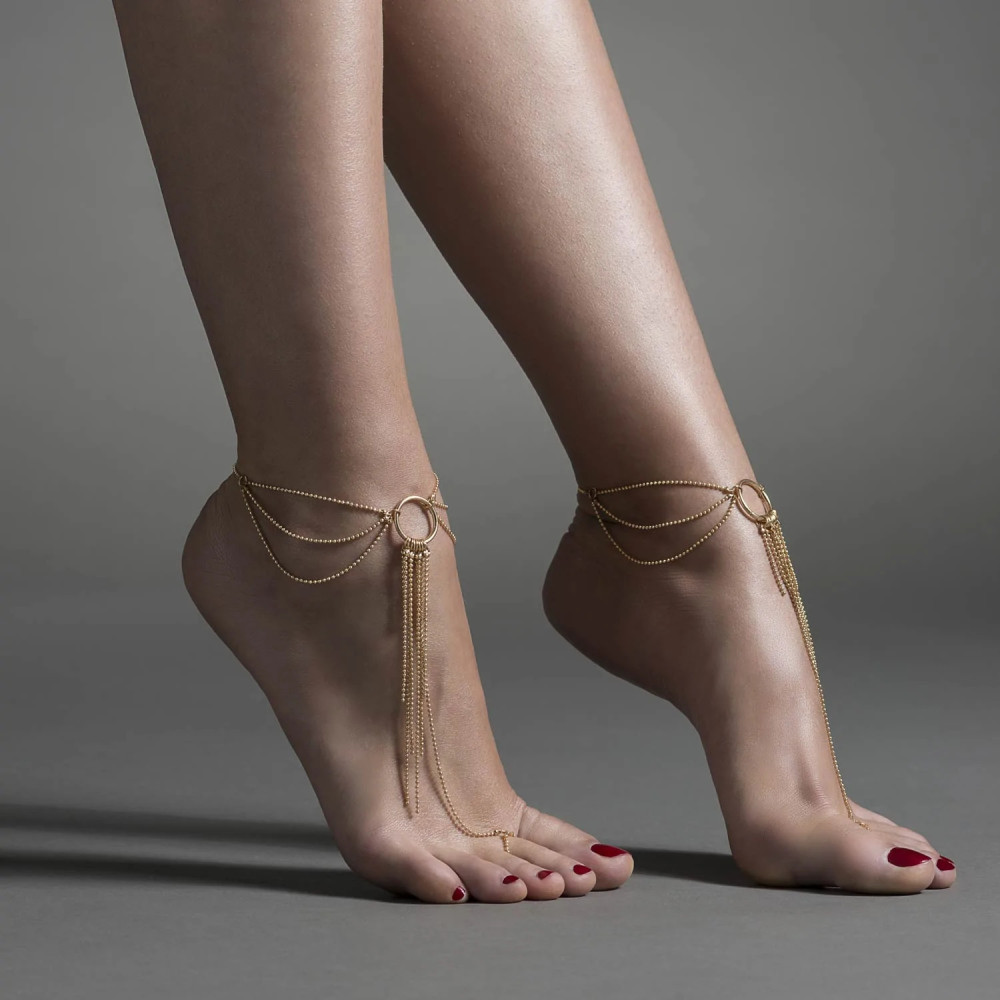 Браслеты для ног Bijoux Indiscrets Magnifique Feet Chain, золотые, фото №0 — секс шоп Украина, NO TABOO