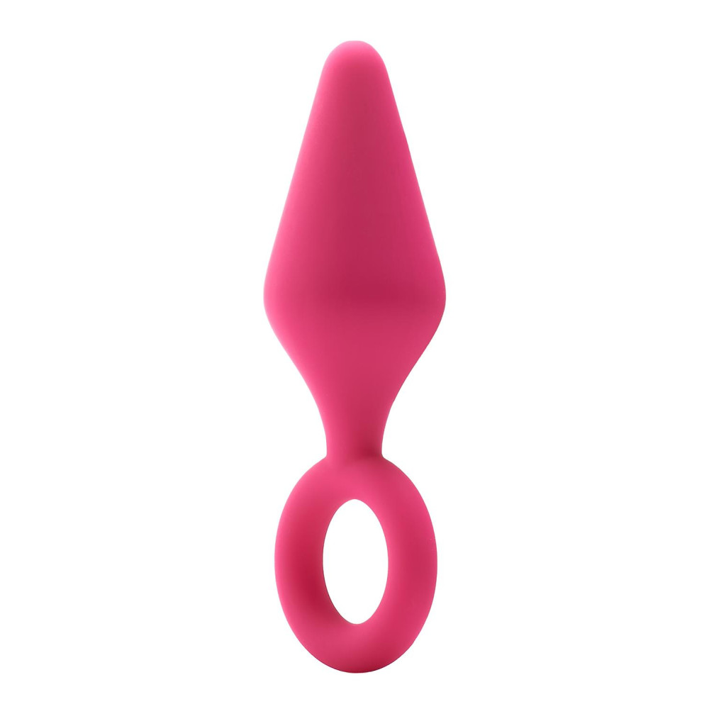 Анальная пробка, S, Dream Toys Flirts розовая, 8.5 см х 2.3 см фото №3 — секс игрушки: Украина, NO TABOO