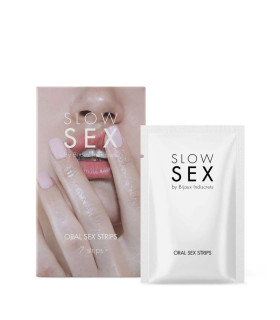 М'ятні смужки для орального сексу Bijoux Indiscrets SLOW SEX Oral strips, 7 шт - No Taboo