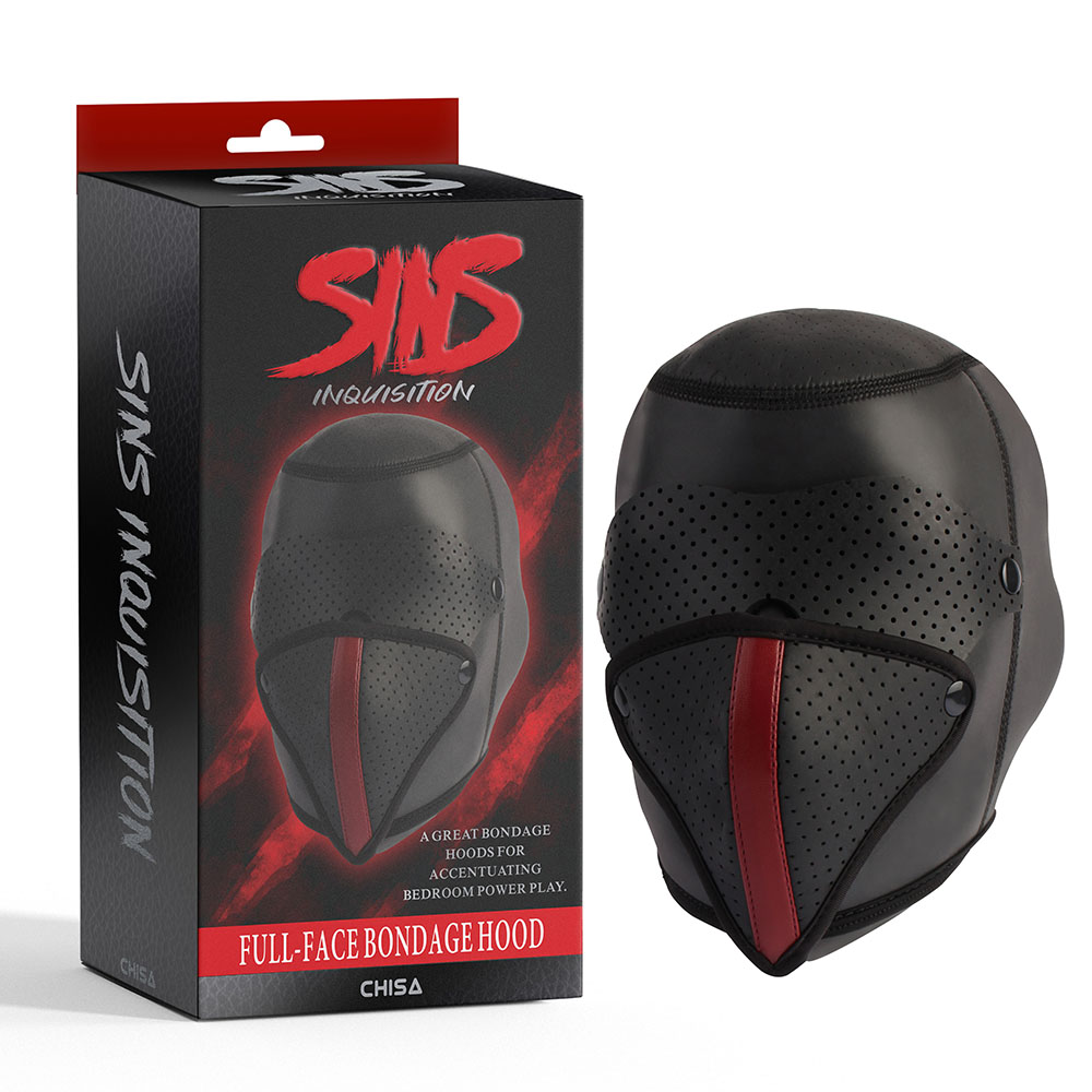 Маска-шлем с отстёгивающимися элементами Chisa Sins Iquisition Full-face, черная, фото №0 — секс шоп Украина, NO TABOO