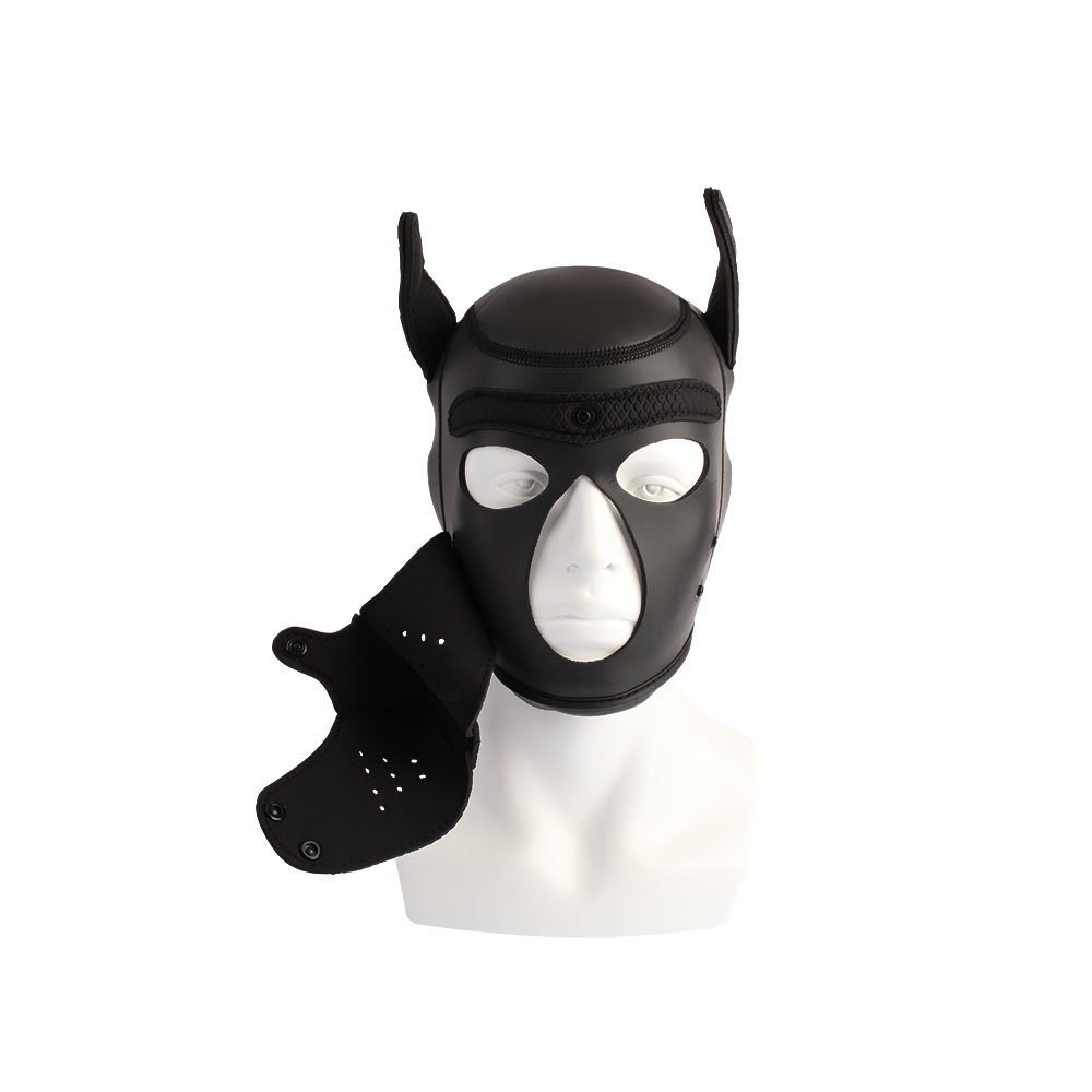 Маска-шлем собачки на голову Sins Inquisition Be My Master Bondage Puppy Hood, черная, фото №5 — секс шоп Украина, NO TABOO